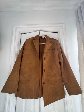 H&M Brown Suede Pea Coat